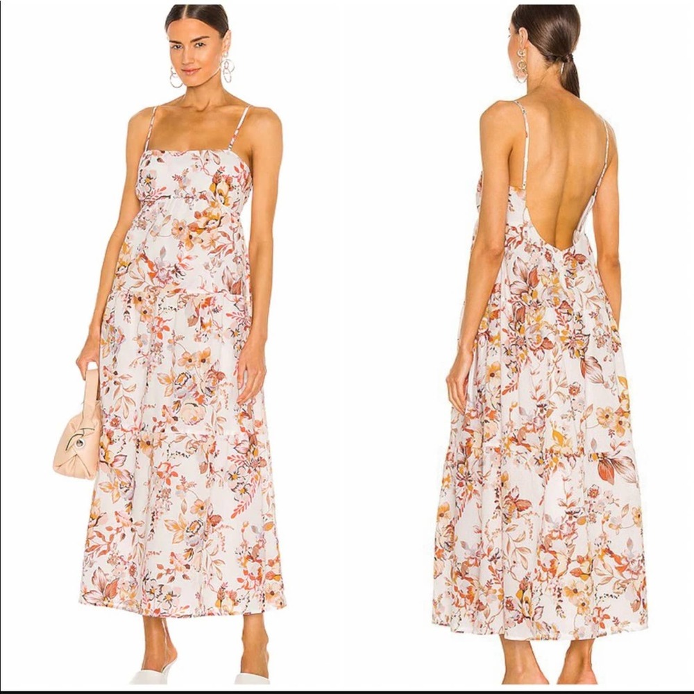 Bardot Floral Flow Tiered Maxi Dress Size S (US 6) - Picture 1 of 10